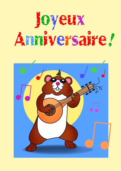 Carte Hamster Musicien : Envoyer une Carte Anniversaire 